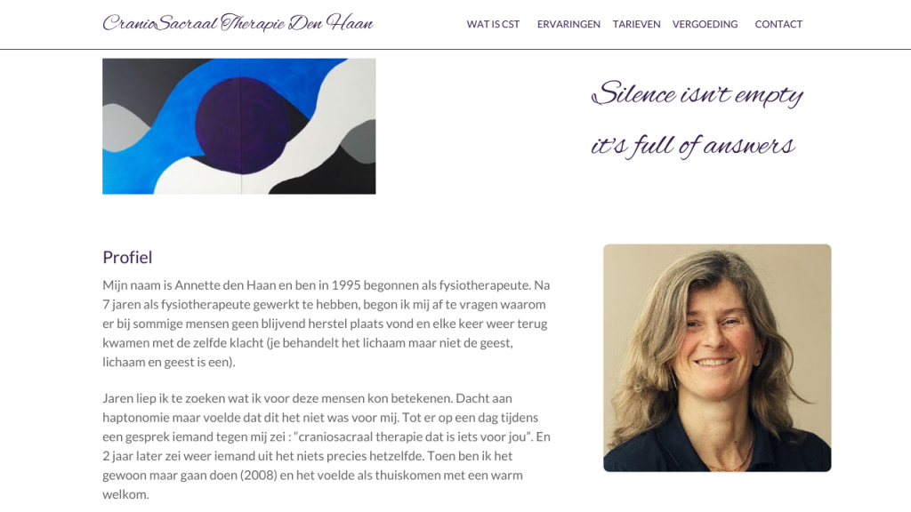 afbeelding Craniosacraal therapie Den Haan